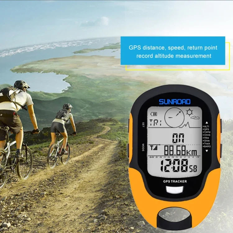 SUNROAD đồng hồ đo độ cao kỹ thuật số LCD đa chức năng kèm la bàn, áp kế, nhiệt kế, ẩm kế, dự báo thời tiết, đèn pin LED và đồng hồ, đa chức năng