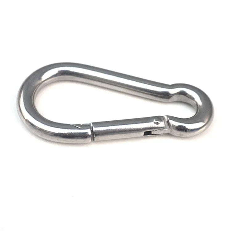 M5 Móc khóa lò xo bằng thép không gỉ, dụng cụ đa năng, khóa móc leo núi cắm trại, đường kính trong: 4.9mm, M5