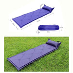 Đệm ngủ tự bơm hơi chống ẩm có gối, kích thước 183x57x2.5cm màu tím, 183x57x2.5cm màu xanh lá