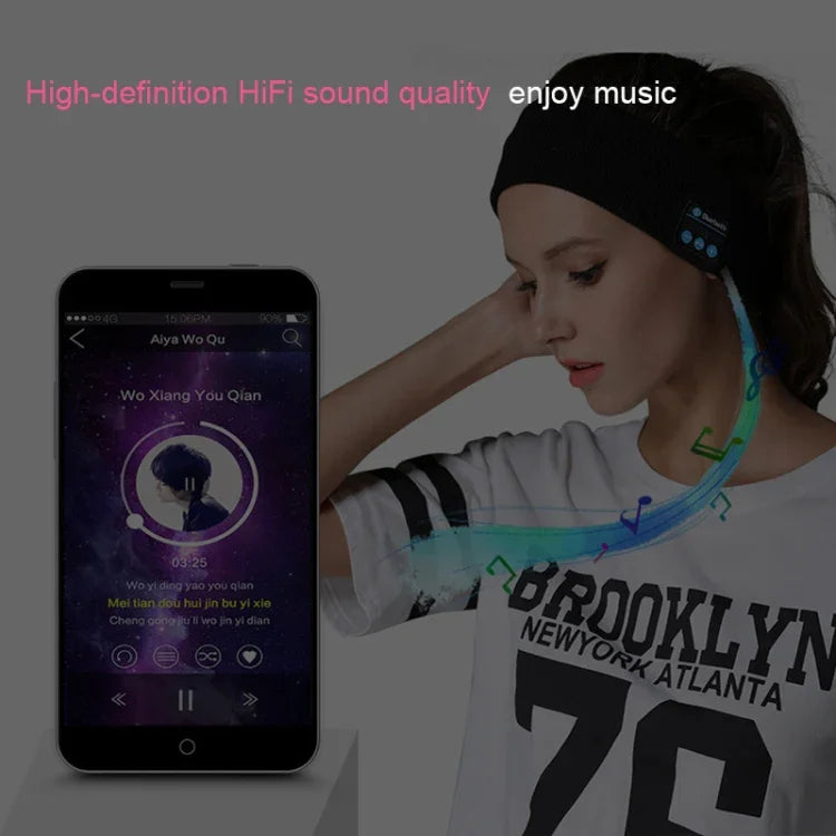 Băng đô thể thao My-Call Bluetooth V5.0 không dây cho iPhone 6 & 6s / iPhone 5 & 5S / iPhone 4 & 4S và các thiết bị Bluetooth khác, Băng đô âm nhạc màu đen, xám đậm, xám