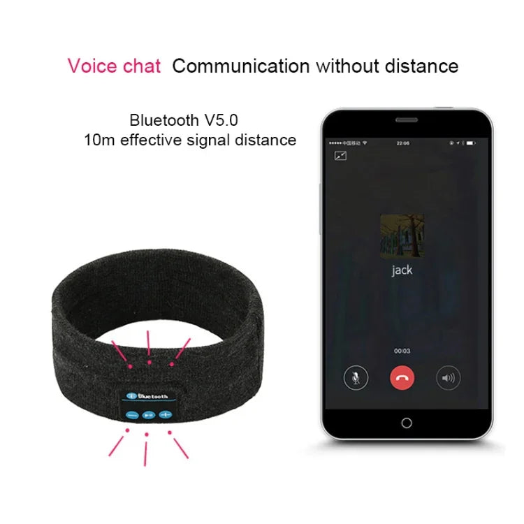 Băng đô thể thao My-Call Bluetooth V5.0 không dây cho iPhone 6 & 6s / iPhone 5 & 5S / iPhone 4 & 4S và các thiết bị Bluetooth khác, Băng đô âm nhạc màu đen, xám đậm, xám