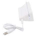 Đồng hồ báo thức kỹ thuật số LCD đa chức năng + HUB USB 4 cổng + Bảng tin nhắn với đèn nền LCD màu xanh dương hoặc xanh lá, Bảng tin nhắn USB