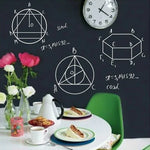 Giấy dán tường bảng đen PVC mờ / Bảng graffiti giấy dán tường bảng đen, Kích thước: 200(L) x 45cm(W), Bảng đen PVC mờ