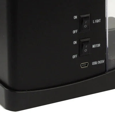 Bể cá mini để bàn USB có nước chảy và 6 đèn LED, màn hình LCD hiển thị đồng hồ với lịch, giờ và báo thức (chứa 1.5 lít nước)