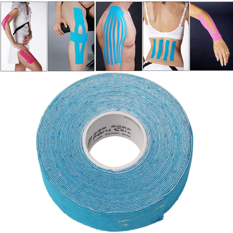Băng dán thể thao chống thấm nước Kinesiology chăm sóc cơ bắp, kích thước: 5m (L) x 2.5cm (W), kích thước: 5m x 2.5cm