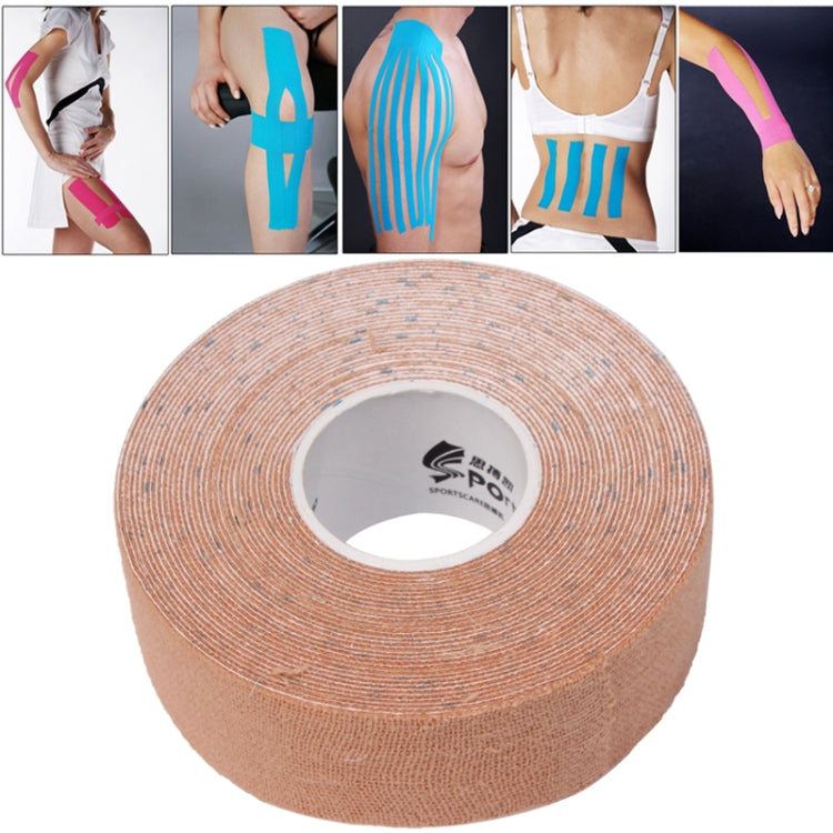 Băng dán thể thao chống thấm nước Kinesiology chăm sóc cơ bắp, kích thước: 5m (L) x 2.5cm (W), kích thước: 5m x 2.5cm