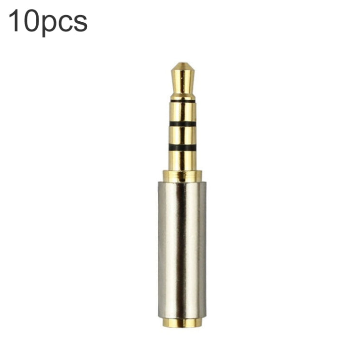Đầu nối jack âm thanh 3.5mm 4 chân sang adapter 2.5mm 4 chân (10 cái trong một gói, giá cho 10 cái), đầu đực 3.5mm sang đầu cái 2.5mm