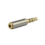 Đầu nối jack âm thanh 3.5mm 4 chân sang adapter 2.5mm 4 chân (10 cái trong một gói, giá cho 10 cái), đầu đực 3.5mm sang đầu cái 2.5mm