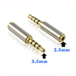 Đầu nối jack âm thanh 3.5mm 4 chân sang adapter 2.5mm 4 chân (10 cái trong một gói, giá cho 10 cái), đầu đực 3.5mm sang đầu cái 2.5mm