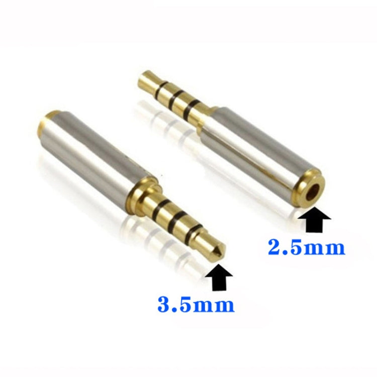 Đầu nối jack âm thanh 3.5mm 4 chân sang adapter 2.5mm 4 chân (10 cái trong một gói, giá cho 10 cái), đầu đực 3.5mm sang đầu cái 2.5mm