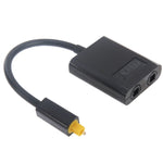 Bộ chia tín hiệu quang học Toslink kỹ thuật số EMK 1 ra 2 cho đầu phát DVD, 1 ra 2