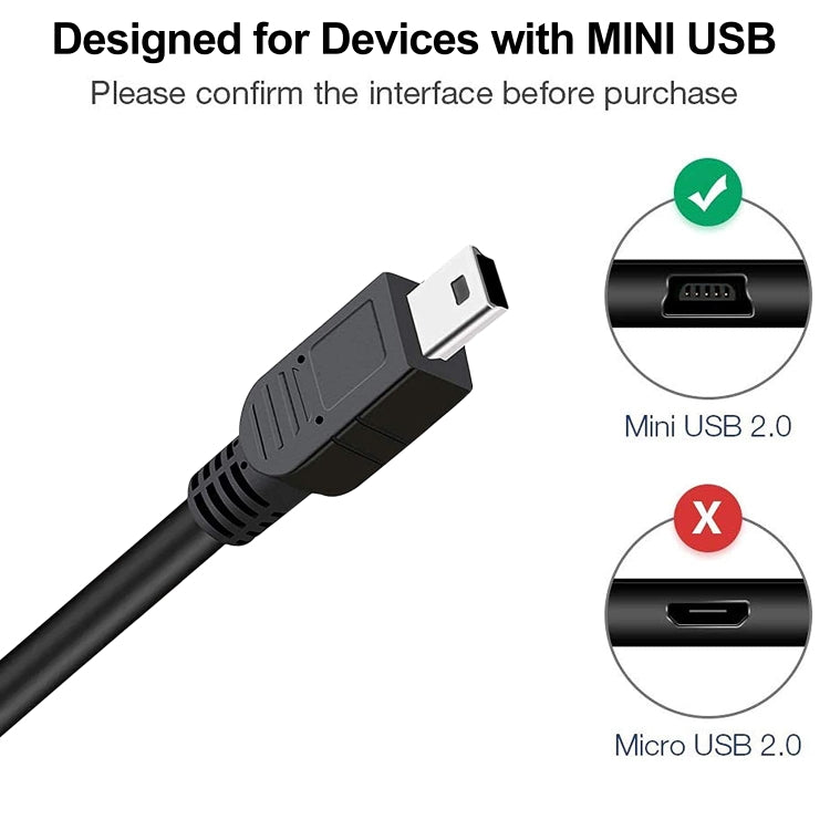 Cáp USB 2.0 AM sang Mini 5 chân, chiều dài: 1.5m, USB 2.0 AM sang Mini 5 chân