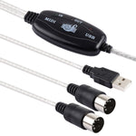Cáp chuyển đổi giao diện USB sang MIDI cho đàn piano điện, chiều dài: 1.8m