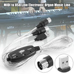 Cáp chuyển đổi giao diện USB sang MIDI cho đàn piano điện, chiều dài: 1.8m