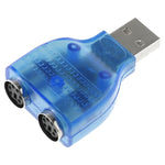 Bộ chuyển đổi USB đực sang PS/2 cái cho chuột / bàn phím, USB đực sang 2 PS/2 cái