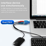 Bộ chuyển đổi USB đực sang PS/2 cái cho chuột / bàn phím, USB đực sang 2 PS/2 cái