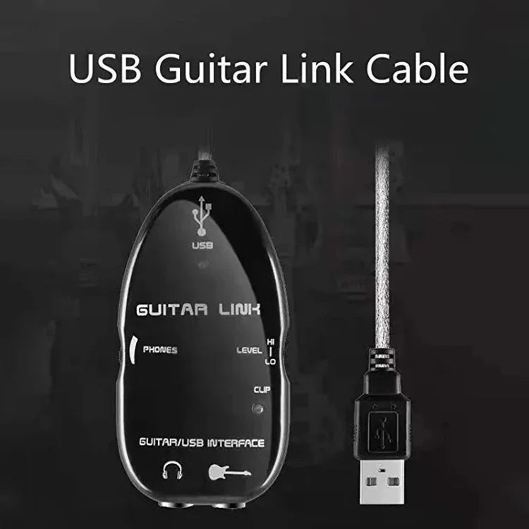 Cáp Kết Nối Guitar Giao Diện USB PC / MAC Thu Âm, Cáp Kết Nối Guitar Giao Diện USB (Màu Đen), Cáp Kết Nối Guitar Giao Diện USB (Màu Trắng)