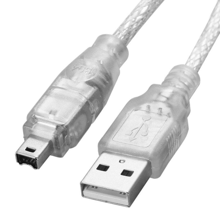 Cáp USB 2.0 đực sang Firewire IEEE 1394 4 chân đực iLink, chiều dài: 1.2m, USB AM sang 4 chân (1.5m)