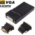 Bộ Chuyển Đổi USB 2.0 sang DVI / VGA / HDMI, Hỗ Trợ Full HD 1080P, Mở Rộng Đến 6 Màn Hình, Độ Phân Giải USB 2.0: 1920*1080