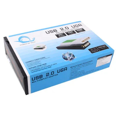 Bộ Chuyển Đổi USB 2.0 sang DVI / VGA / HDMI, Hỗ Trợ Full HD 1080P, Mở Rộng Đến 6 Màn Hình, Độ Phân Giải USB 2.0: 1920*1080