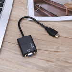 Cáp chuyển đổi video HDMI sang VGA dài 26cm kèm cáp âm thanh 3.5mm, hỗ trợ Full HD 1080P, chiều dài: 26cm