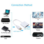 Cáp HDMI sang VGA + xuất âm thanh Full HD 1080P dài 24cm cho máy tính / DVD / đầu thu kỹ thuật số / laptop / điện thoại di động / máy nghe nhạc, chiều dài: 24cm (Màu trắng)