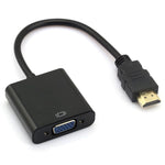 Cáp HDMI sang VGA + xuất âm thanh Full HD 1080P dài 24cm cho máy tính / DVD / đầu thu kỹ thuật số / laptop / điện thoại di động / máy nghe nhạc, chiều dài: 24cm (Màu trắng)