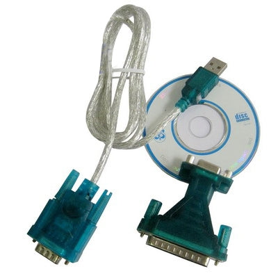 Cáp USB sang RS232 9 chân đực & bộ chuyển đổi RS232 9 chân cái sang RS232 25 chân đực với chip đơn, USB sang RS232 với chip đơn