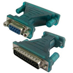 Cáp USB sang RS232 9 chân đực & bộ chuyển đổi RS232 9 chân cái sang RS232 25 chân đực với chip đơn, USB sang RS232 với chip đơn