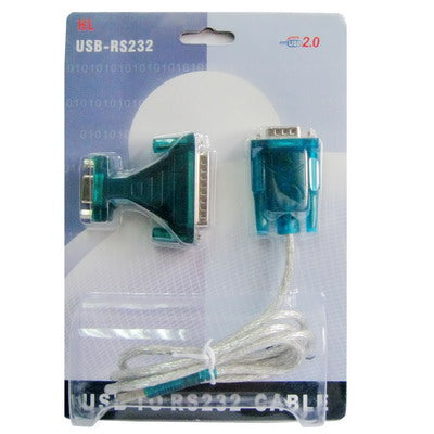 Cáp USB sang RS232 9 chân đực & bộ chuyển đổi RS232 9 chân cái sang RS232 25 chân đực với chip đơn, USB sang RS232 với chip đơn