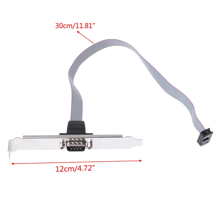 Cáp vỏ máy chủ cổng Com DB9 9 chân / cáp tấm cổng RS232, Chiều dài: 36cm, RS232, Chiều dài: 36cm
