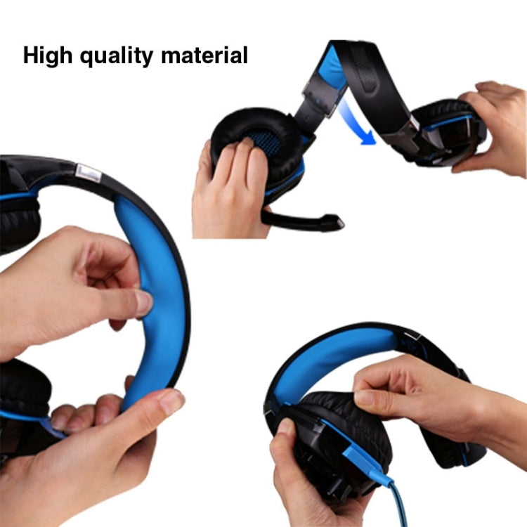 Tai nghe chơi game G2000 chụp tai stereo bass có mic & đèn LED cho máy tính, chiều dài cáp: 2.2m
