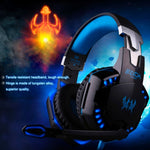 Tai nghe chơi game G2000 chụp tai stereo bass có mic & đèn LED cho máy tính, chiều dài cáp: 2.2m