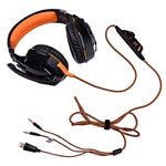 Tai nghe chơi game G2000 chụp tai stereo bass có mic & đèn LED cho máy tính, chiều dài cáp: 2.2m