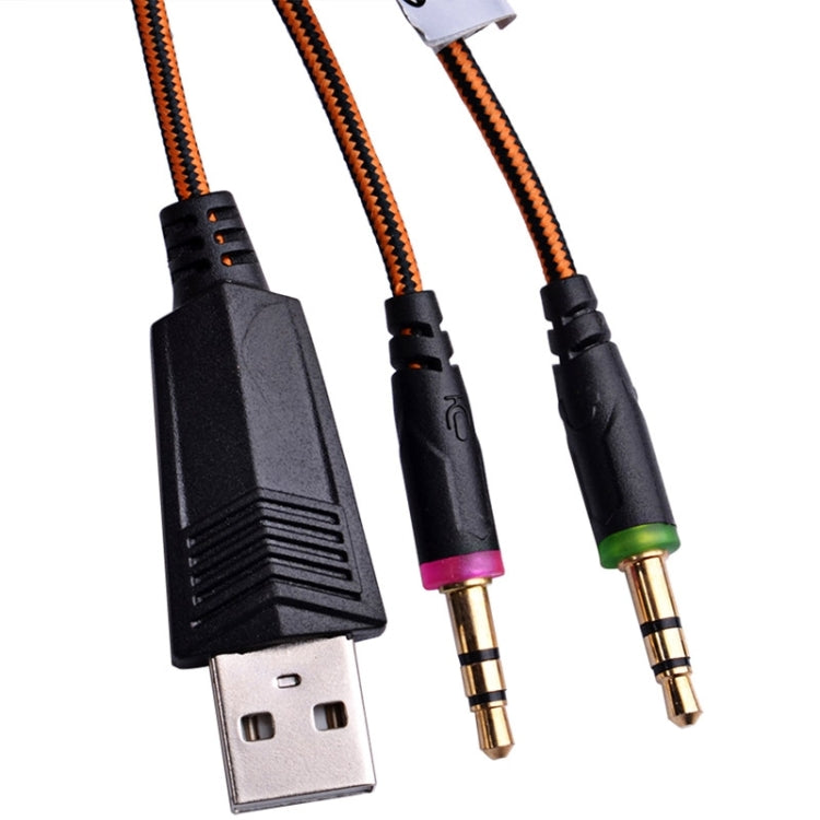Tai nghe chơi game G2000 chụp tai stereo bass có mic & đèn LED cho máy tính, chiều dài cáp: 2.2m