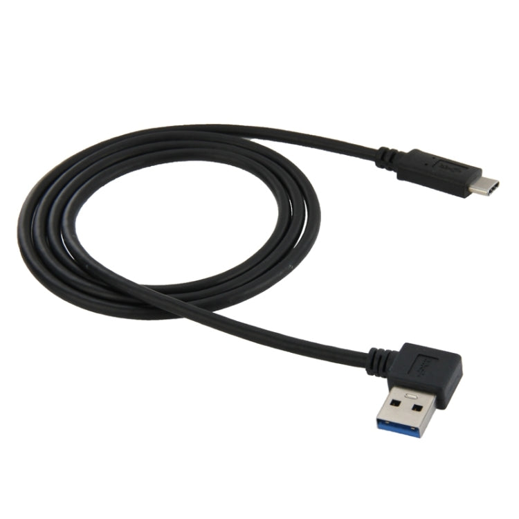 Cáp chuyển đổi USB-C / Type-C 3.1 đực sang USB 3.0 góc 90 độ bên trái dài 1m