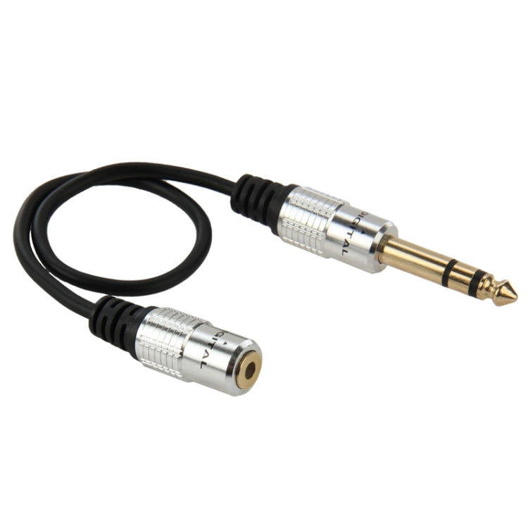 Cáp chuyển đổi âm thanh 6.35mm đực sang 3.5mm cái, Chiều dài: 30cm, 6.35mm đực sang 3.5mm cái