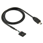 Cáp chuyển đổi đầu cái 5 chân bo mạch chủ sang USB Mini đực, Chiều dài: 50cm, 5 chân bo mạch chủ sang USB Mini