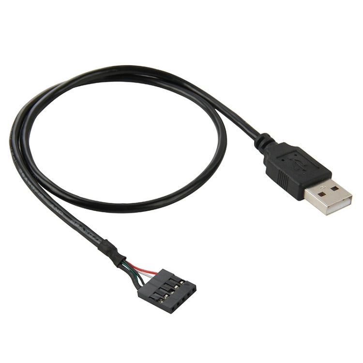Cáp chuyển đổi đầu cái 5 chân bo mạch chủ sang USB 2.0 đực, Chiều dài: 50cm, 5 chân bo mạch chủ sang USB