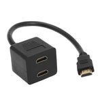 Bộ chia HDMI dài 30cm, đầu nối Y với 2 khớp nối (mạ vàng), 1 vào 2 (mạ vàng)