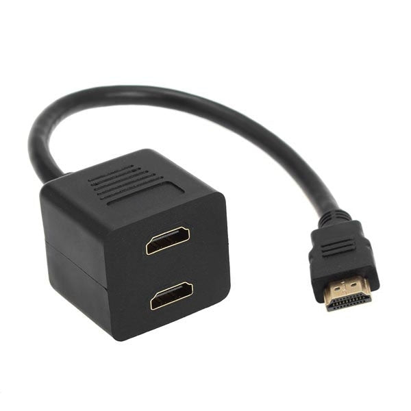 Bộ chia HDMI dài 30cm, đầu nối Y với 2 khớp nối (mạ vàng), 1 vào 2 (mạ vàng)