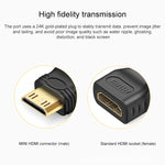 Bộ chuyển đổi Mini HDMI đực mạ vàng sang HDMI 19 chân cái, Mini HDMI đực sang HDMI cái