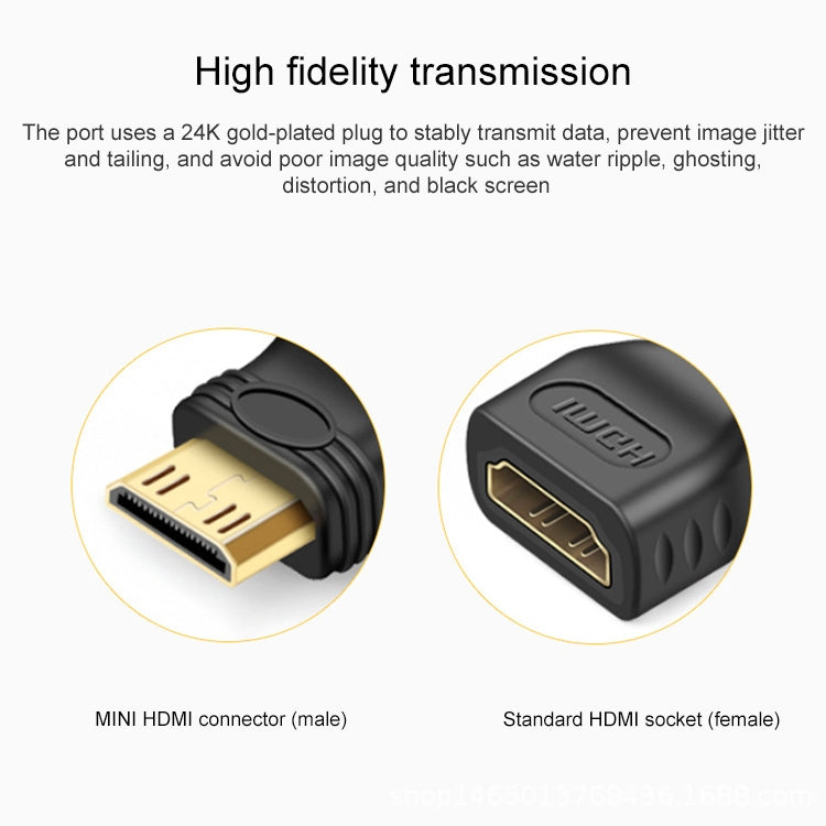 Bộ chuyển đổi Mini HDMI đực mạ vàng sang HDMI 19 chân cái, Mini HDMI đực sang HDMI cái