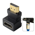 Bộ chuyển đổi HDMI 19 chân đực sang HDMI 19 chân cái góc 90 độ (mạ vàng), HDMI đực sang cái