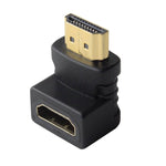Bộ chuyển đổi HDMI 19 chân đực sang HDMI 19 chân cái góc 90 độ (mạ vàng), HDMI đực sang cái