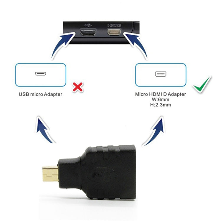 Bộ chuyển đổi Micro HDMI đực sang HDMI cái (mạ vàng), Micro HDMI đực sang HDMI cái