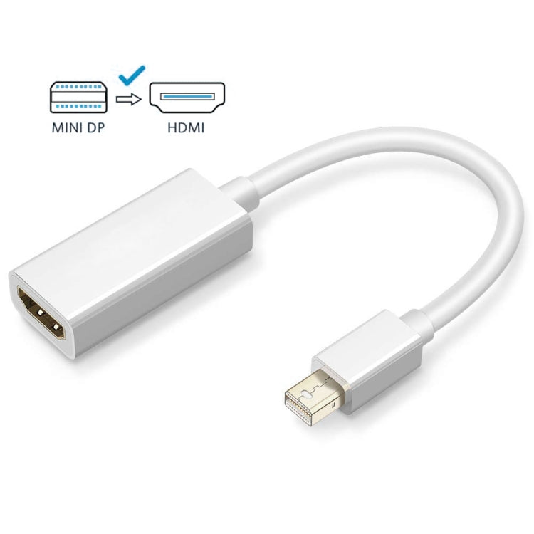 Cáp chuyển đổi Mini DisplayPort đực sang HDMI cái Full HD 1080P, Chiều dài: 20cm, Mini DP sang HDMI màu trắng