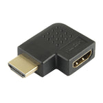 Bộ chuyển đổi HDMI 19 chân đực sang HDMI 19 chân cái mạ vàng góc 90 độ, HDMI cái sang đực