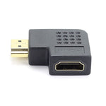 Bộ chuyển đổi HDMI 19 chân đực sang HDMI 19 chân cái mạ vàng góc 90 độ, HDMI cái sang đực
