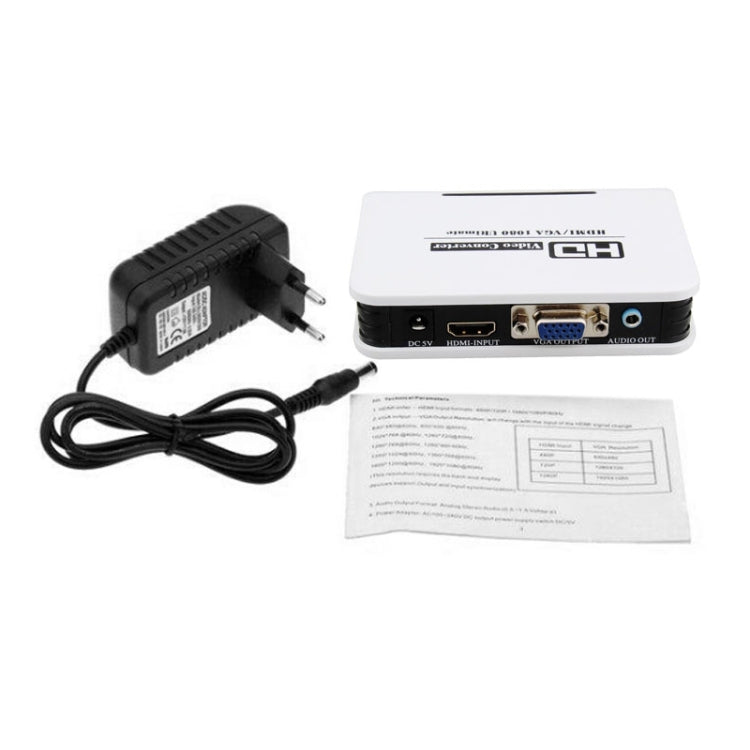 Cáp chuyển đổi HDMI sang VGA 1080P kỹ thuật số sang analog cho Xbox 360 PS3 PS4 PC Laptop TV Box Máy chiếu, HDMI sang VGA (màu trắng)